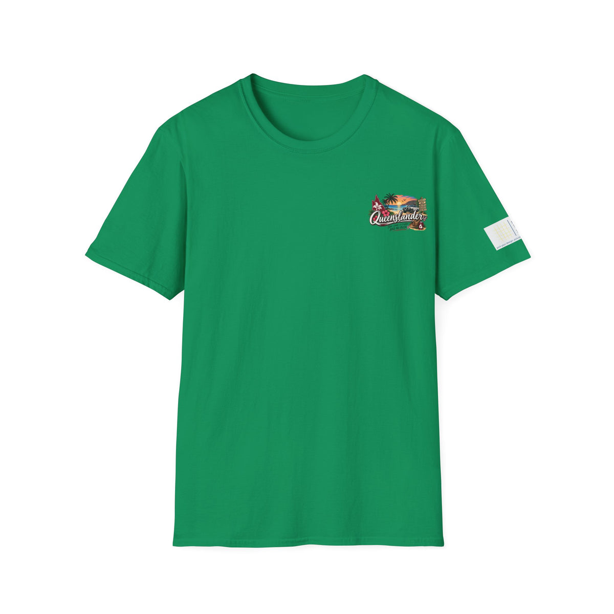 Queenslander Sunset Beach T-Shirt | Retro Tropical Surf van design