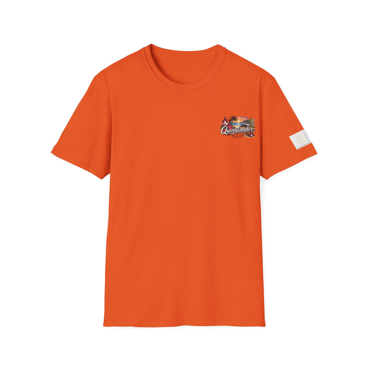 Queenslander Sunset Beach T-Shirt | Retro Tropical Surf van design