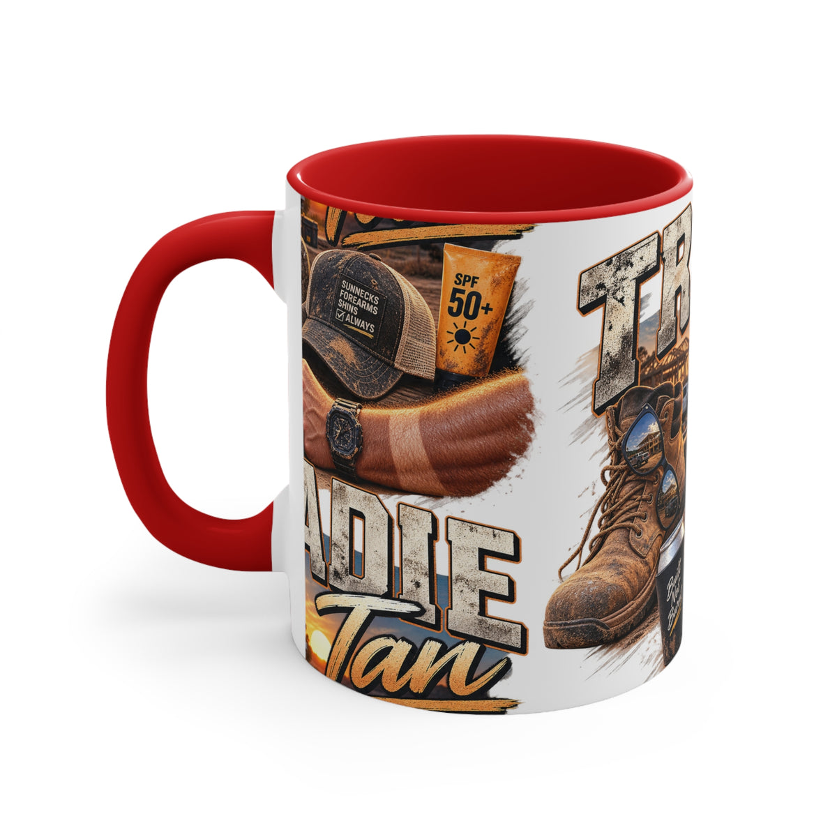 Tradie Tan Mug | Funny Aussie Tradie Gift | Builder & Construction Worker Coffee Mug
