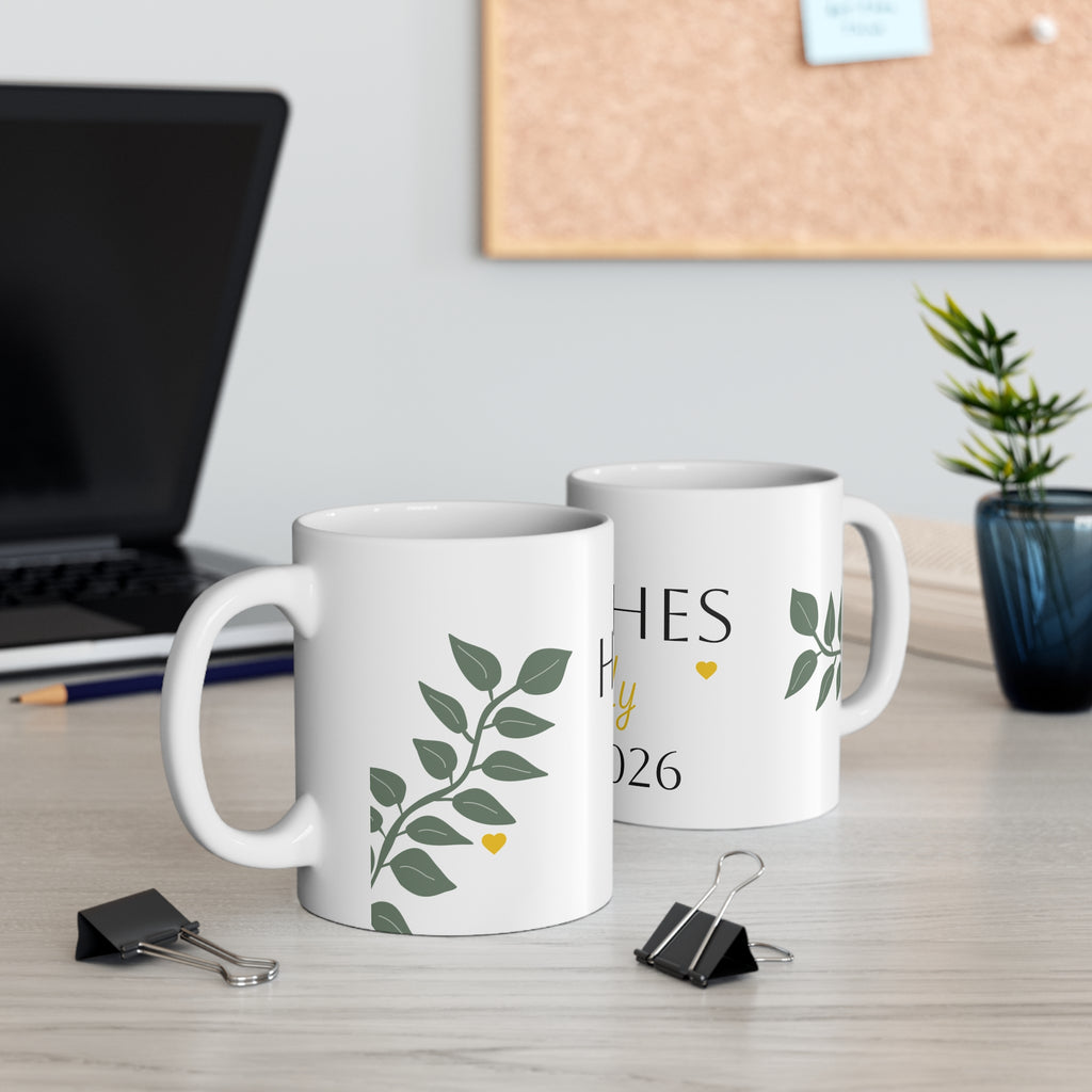 Personalised Wedding Mug | Custom Surname & Wedding Year | Newlywed Gift