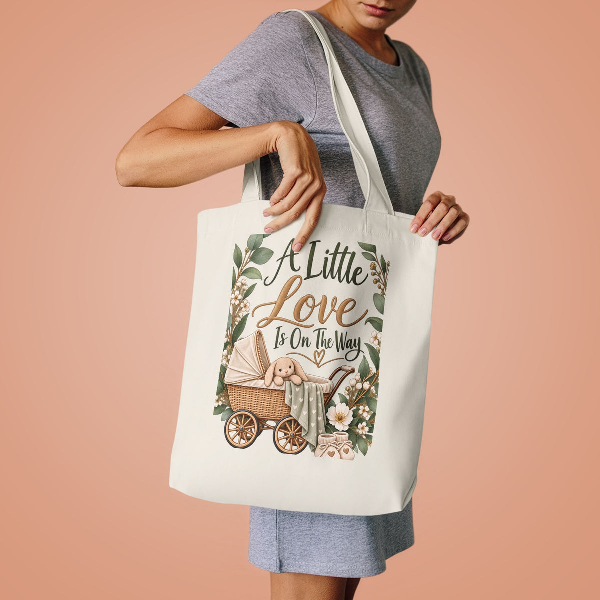 Baby Shower Tote Bag | A Little Love Is On The Way | New Baby Gift