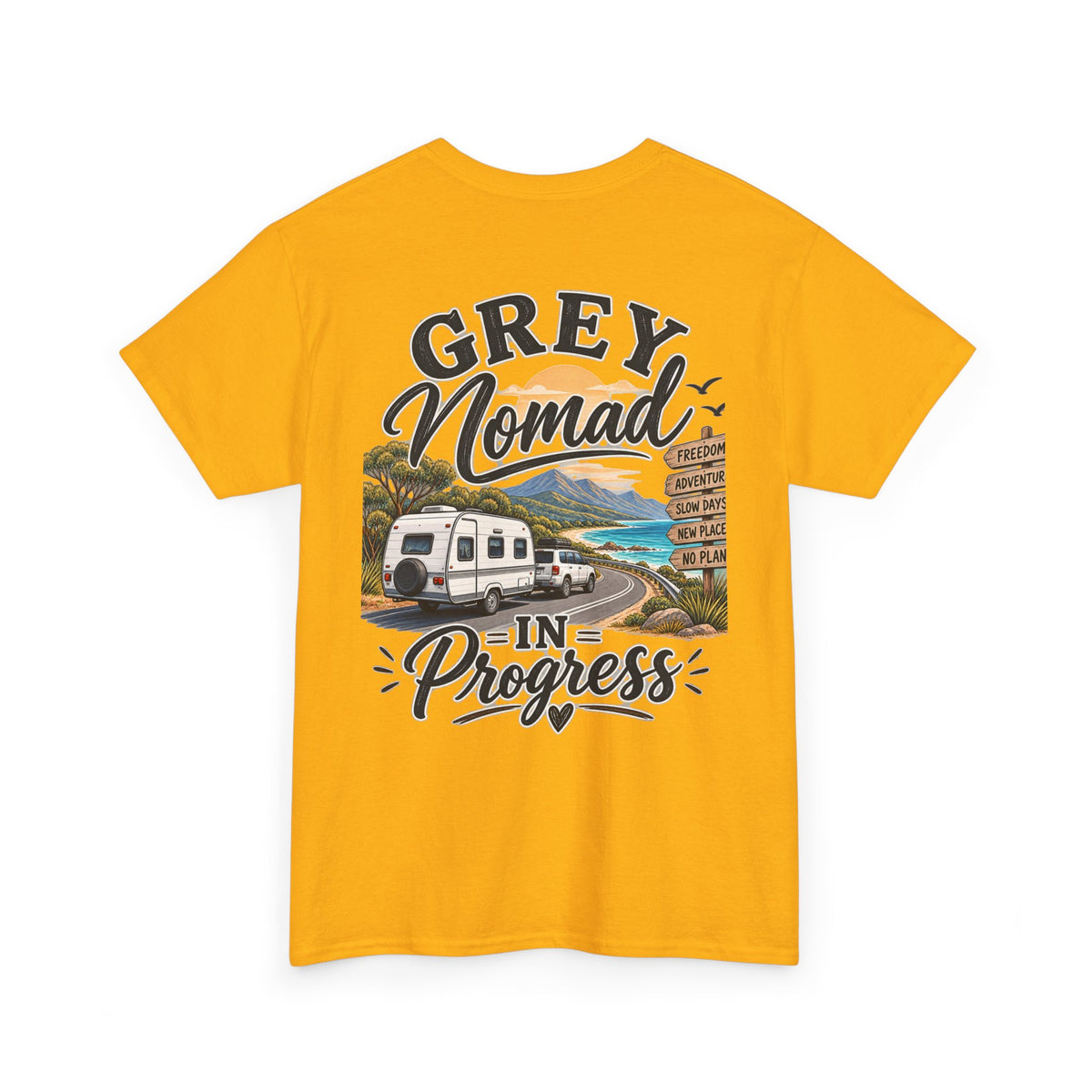 Grey Nomad T-Shirt | Caravan Lover Gift | Australian Road Trip & Retirement Travel Tee