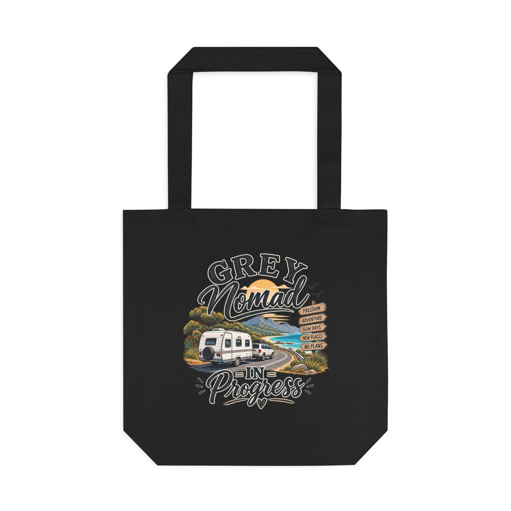 Grey Nomad Tote Bag | Caravan Lover Gift | Australian Road Trip & Retirement Travel Bag