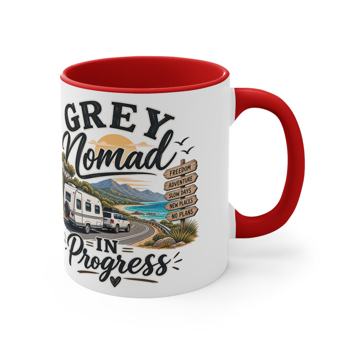 Grey Nomad Mug | Caravan Lover Gift | Australian Road Trip & Retirement Travel Mug