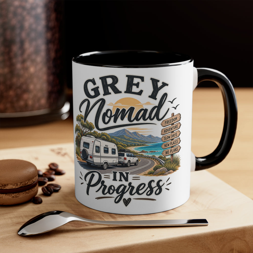 Grey Nomad Mug | Caravan Lover Gift | Australian Road Trip & Retirement Travel Mug