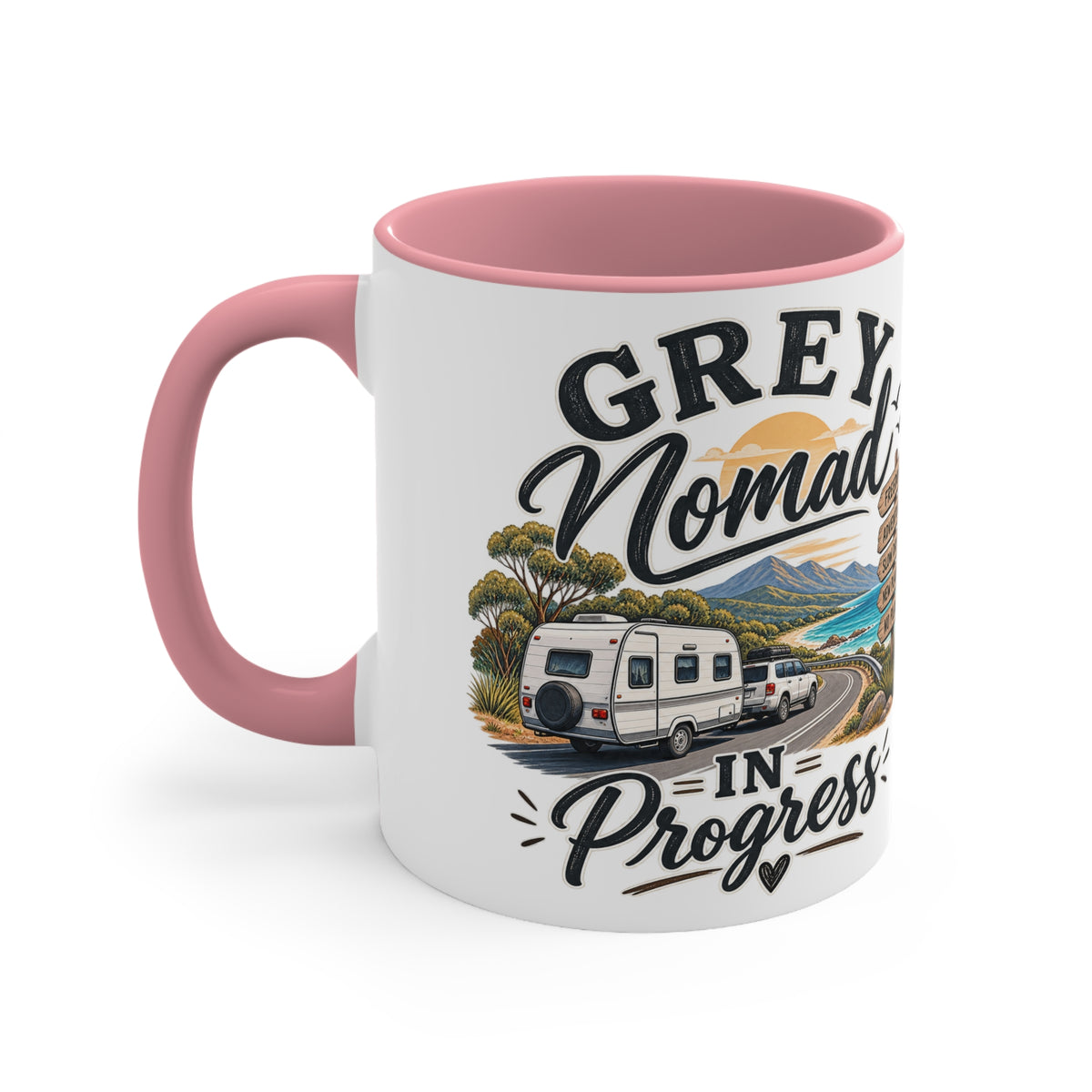 Grey Nomad Mug | Caravan Lover Gift | Australian Road Trip & Retirement Travel Mug