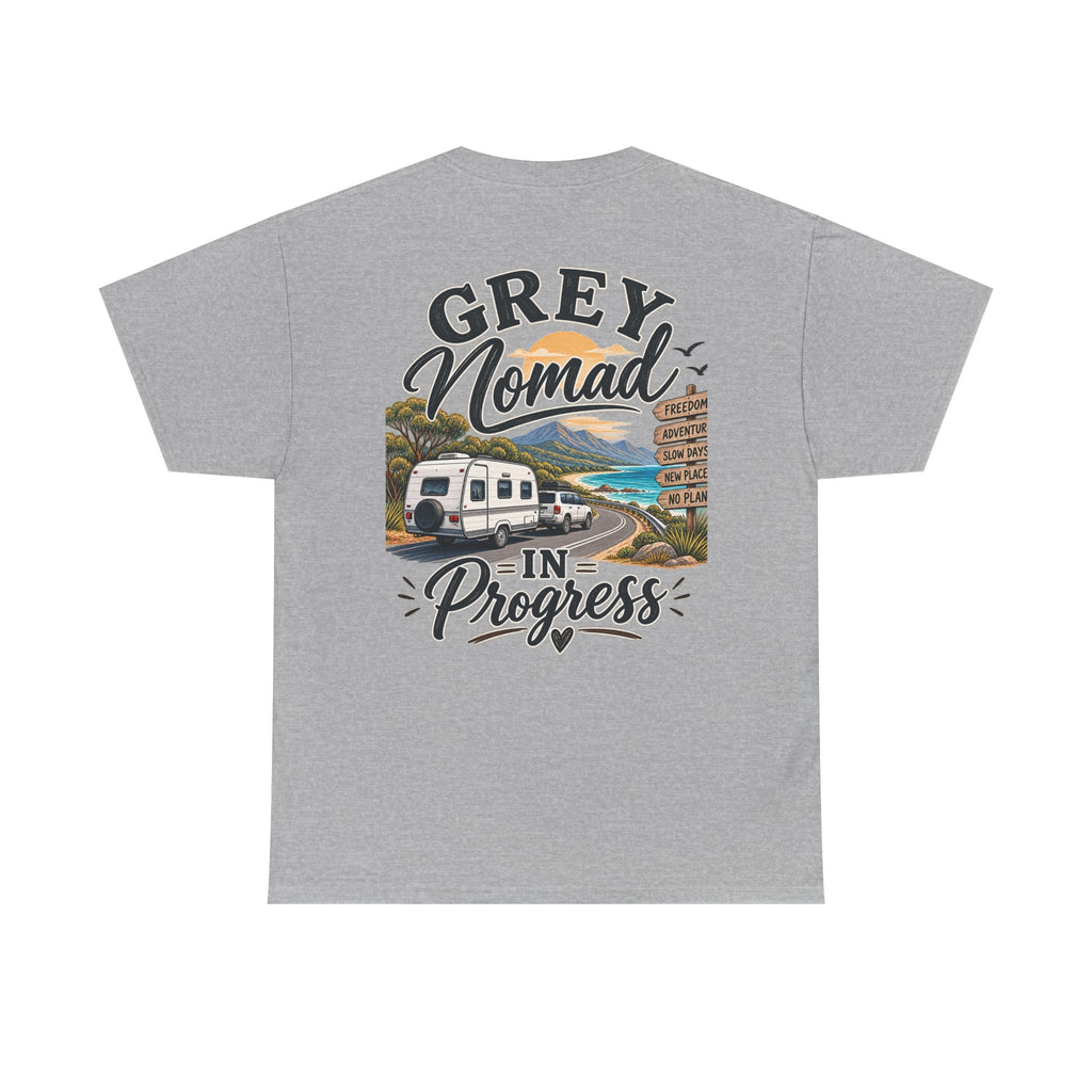 Grey Nomad T-Shirt | Caravan Lover Gift | Australian Road Trip & Retirement Travel Tee