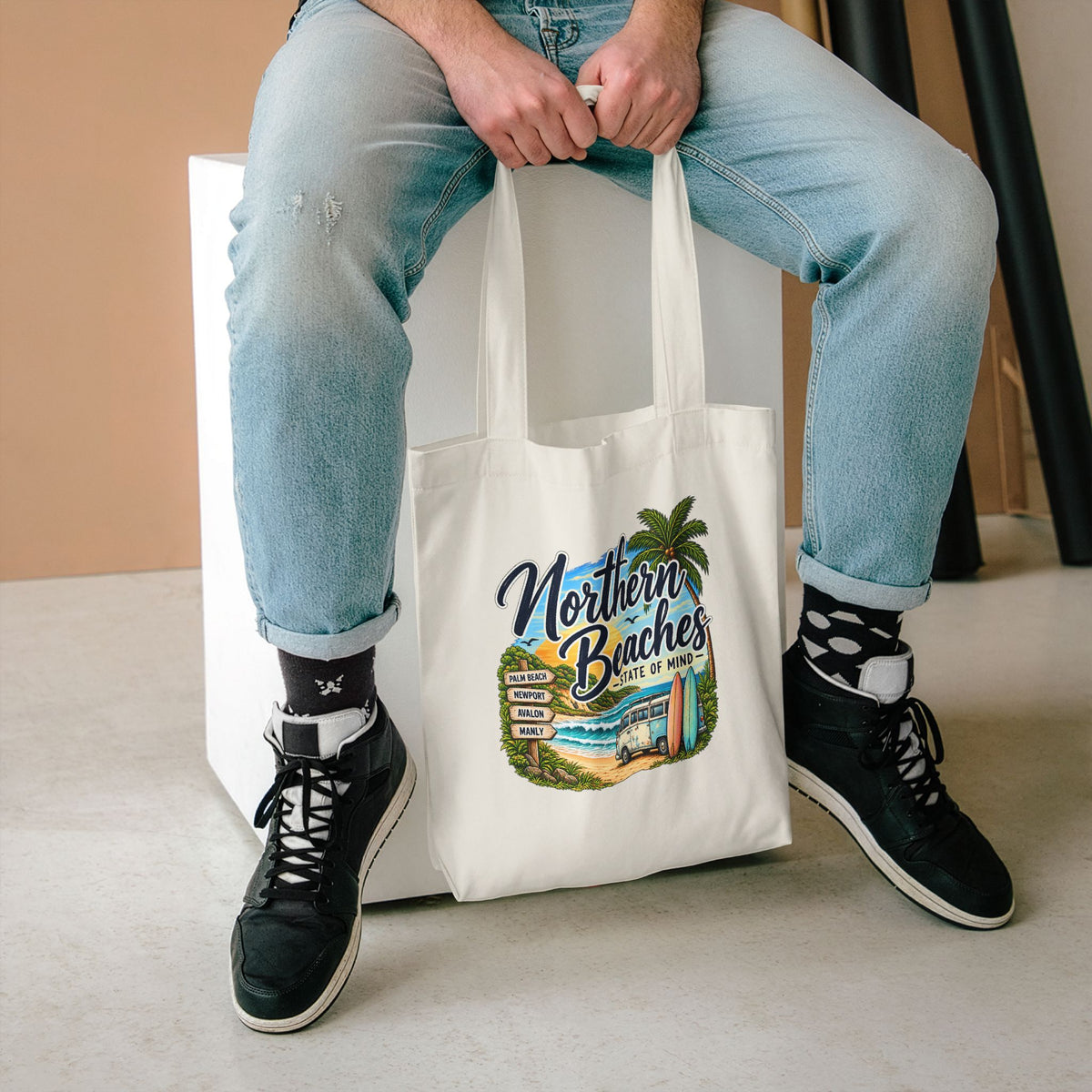 Northern Beaches Tote Bag | Sydney Beach Gift | Palm Beach Avalon Manly Coastal Bag