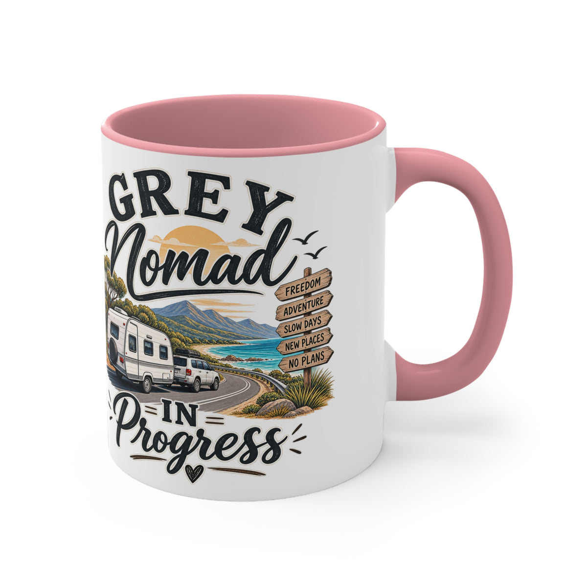 Grey Nomad Mug | Caravan Lover Gift | Australian Road Trip & Retirement Travel Mug