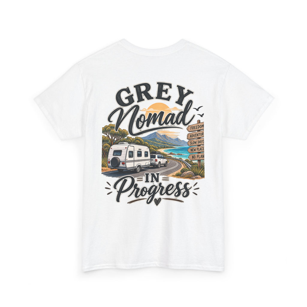 Grey Nomad T-Shirt | Caravan Lover Gift | Australian Road Trip & Retirement Travel Tee