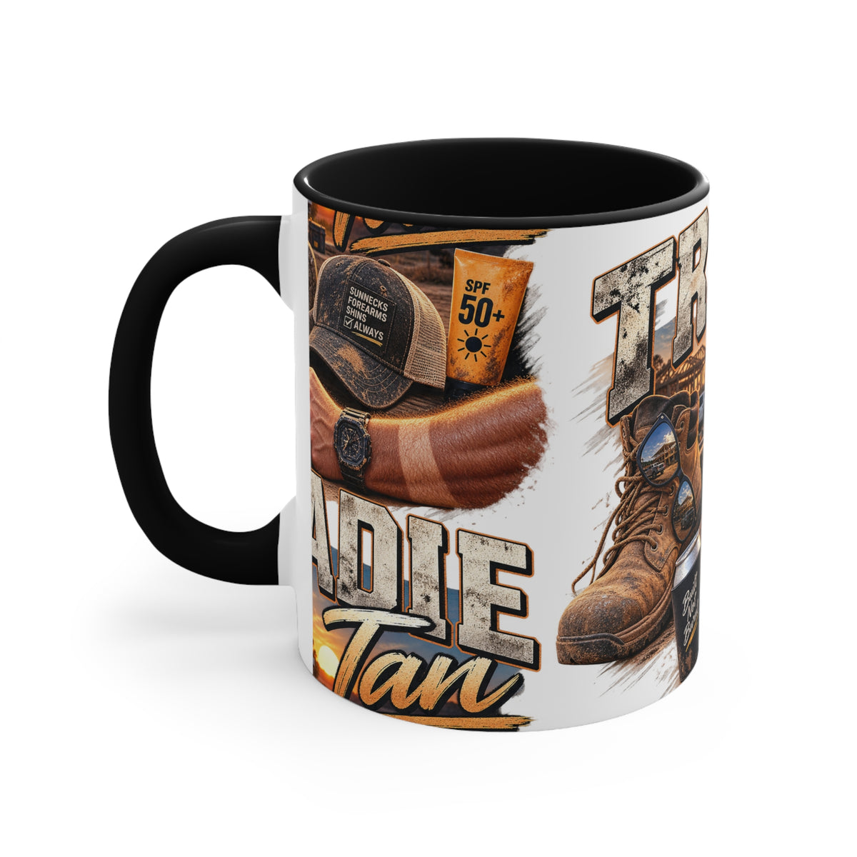 Tradie Tan Mug | Funny Aussie Tradie Gift | Builder & Construction Worker Coffee Mug