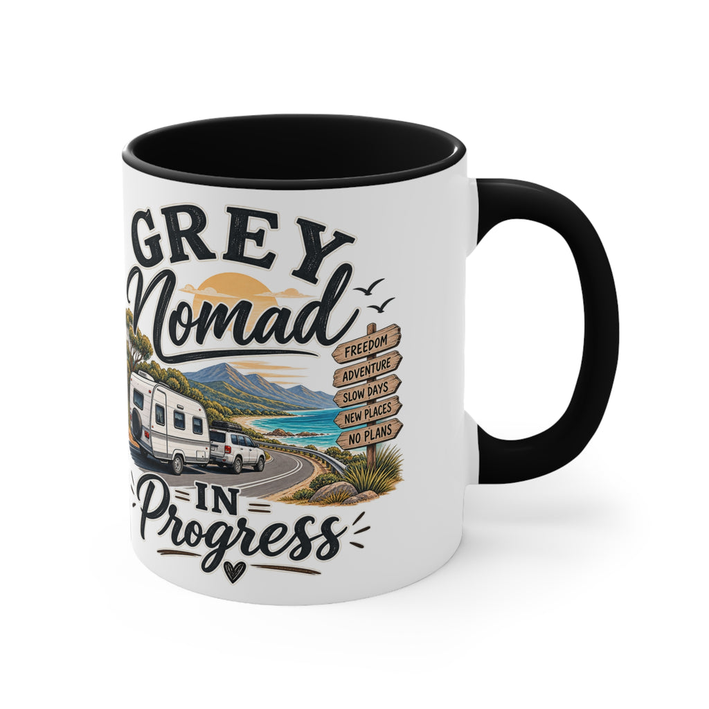 Grey Nomad Mug | Caravan Lover Gift | Australian Road Trip & Retirement Travel Mug