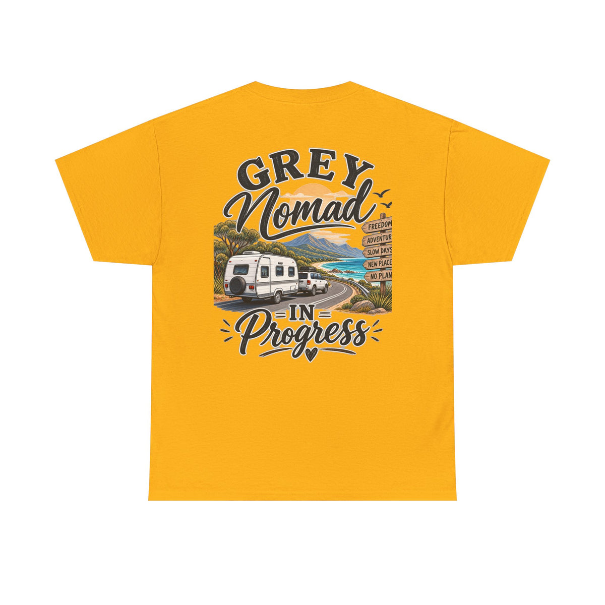 Grey Nomad T-Shirt | Caravan Lover Gift | Australian Road Trip & Retirement Travel Tee