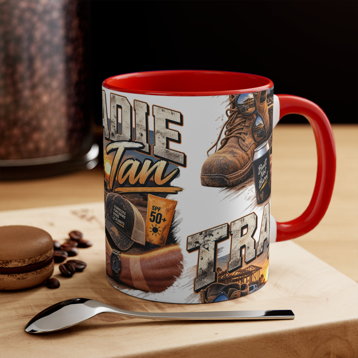 Tradie Tan Mug | Funny Aussie Tradie Gift | Builder & Construction Worker Coffee Mug