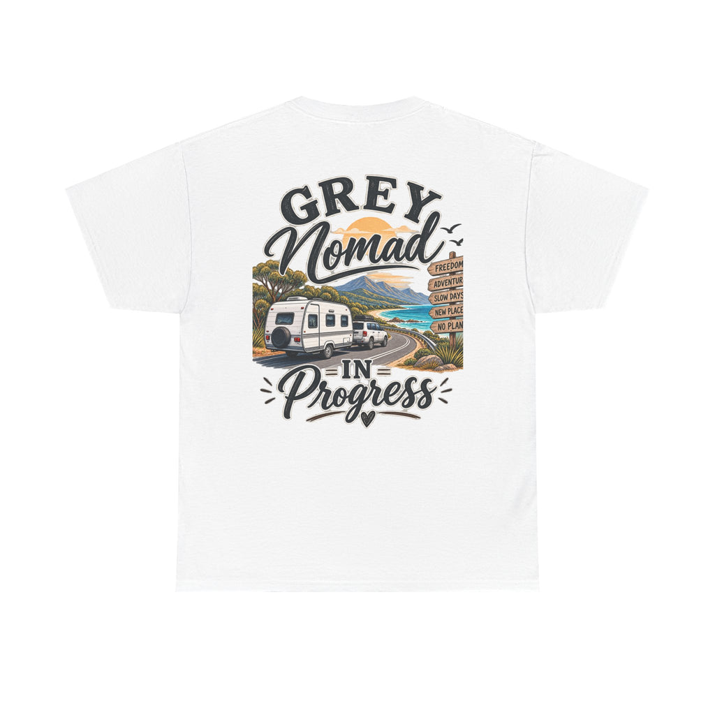 Grey Nomad T-Shirt | Caravan Lover Gift | Australian Road Trip & Retirement Travel Tee