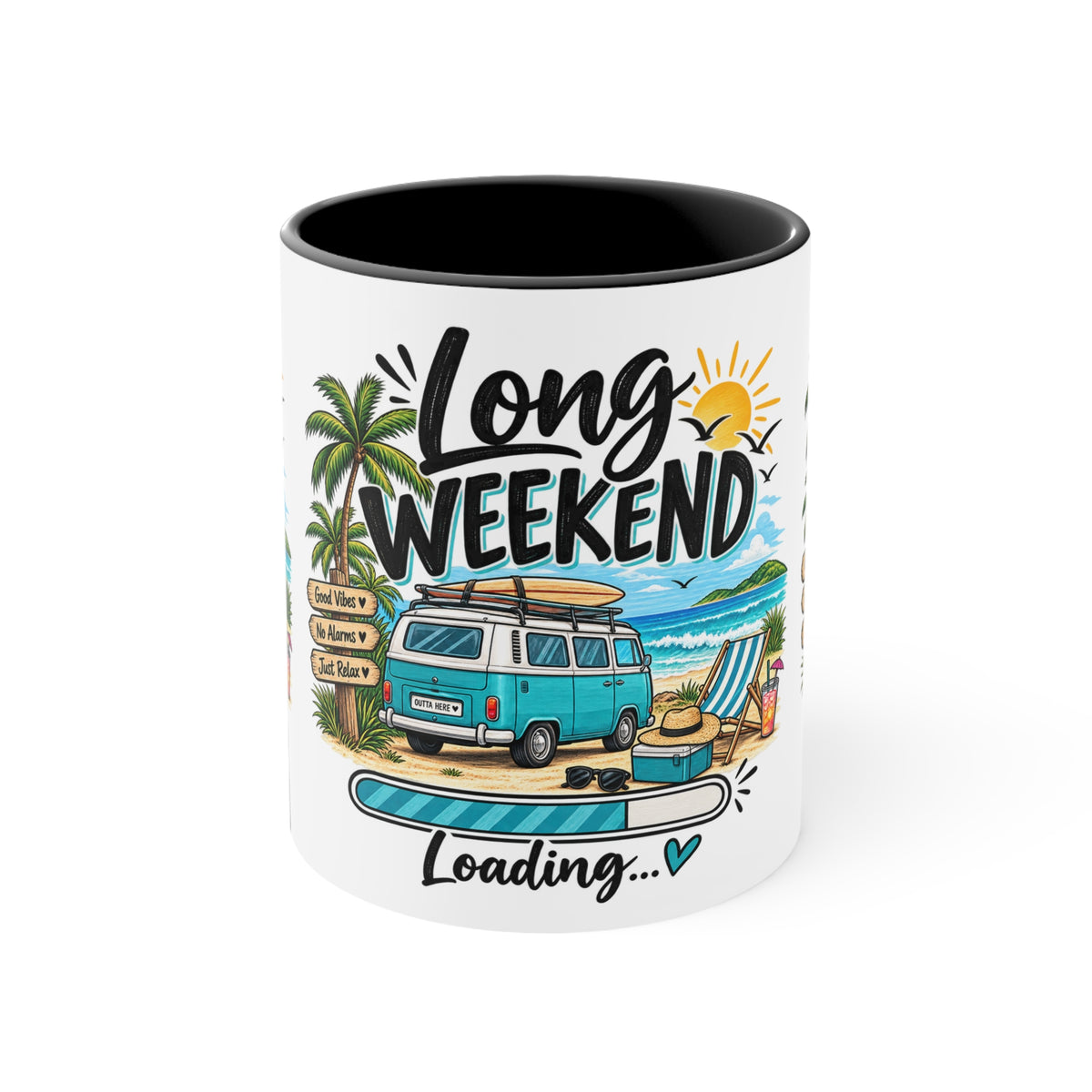 Long Weekend Loading Mug | Beach Lover Gift | Australian Holiday & Weekend Coffee Mug