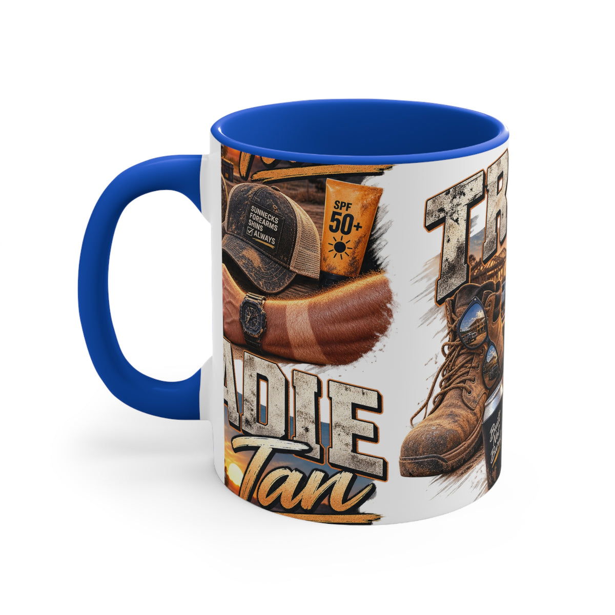 Tradie Tan Mug | Funny Aussie Tradie Gift | Builder & Construction Worker Coffee Mug