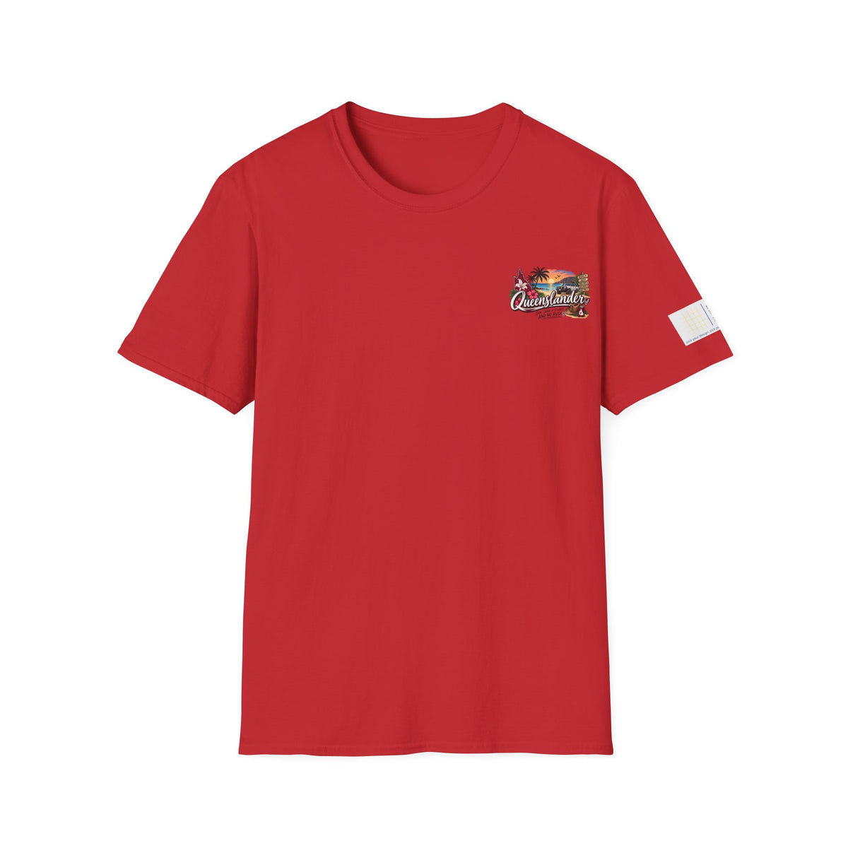 Queenslander Sunset Beach T-Shirt | Retro Tropical Surf van design