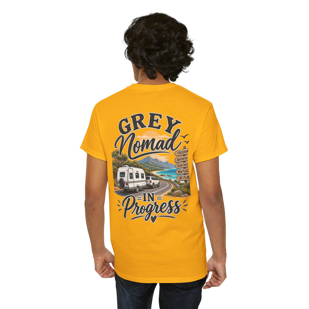 Grey Nomad T-Shirt | Caravan Lover Gift | Australian Road Trip & Retirement Travel Tee