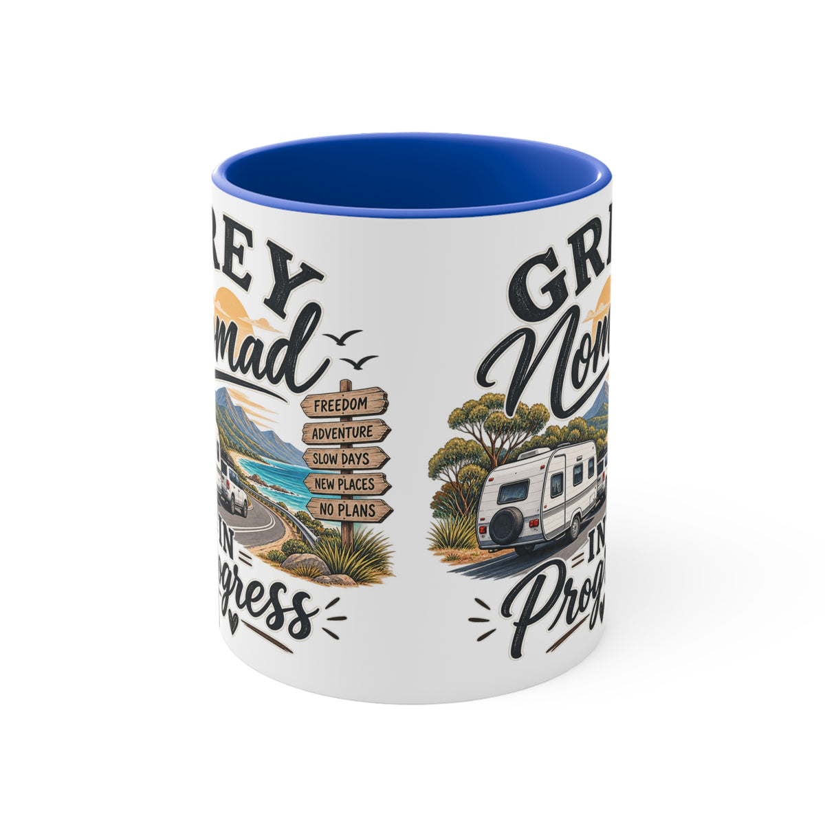 Grey Nomad Mug | Caravan Lover Gift | Australian Road Trip & Retirement Travel Mug