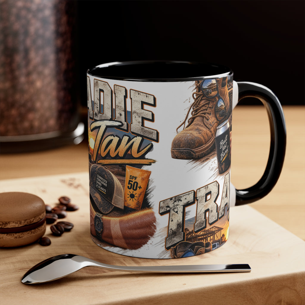 Tradie Tan Mug | Funny Aussie Tradie Gift | Builder & Construction Worker Coffee Mug