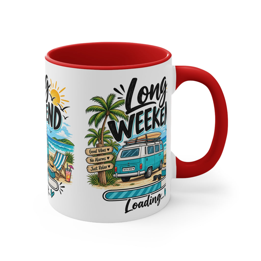 Long Weekend Loading Mug | Beach Lover Gift | Australian Holiday & Weekend Coffee Mug