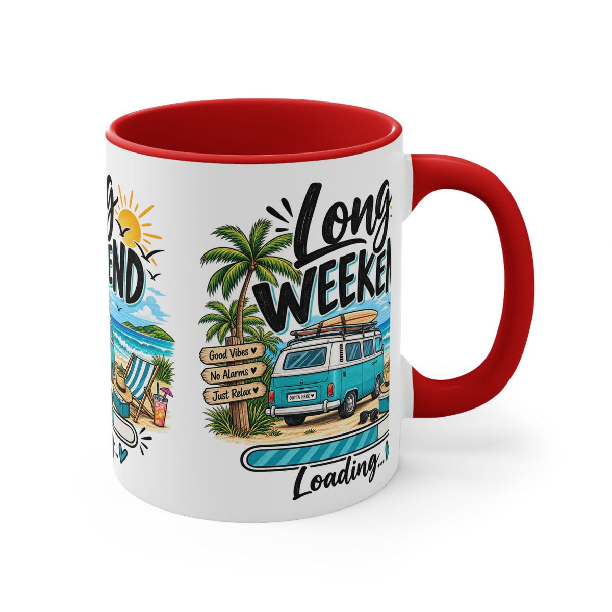 Long Weekend Loading Mug | Beach Lover Gift | Australian Holiday & Weekend Coffee Mug