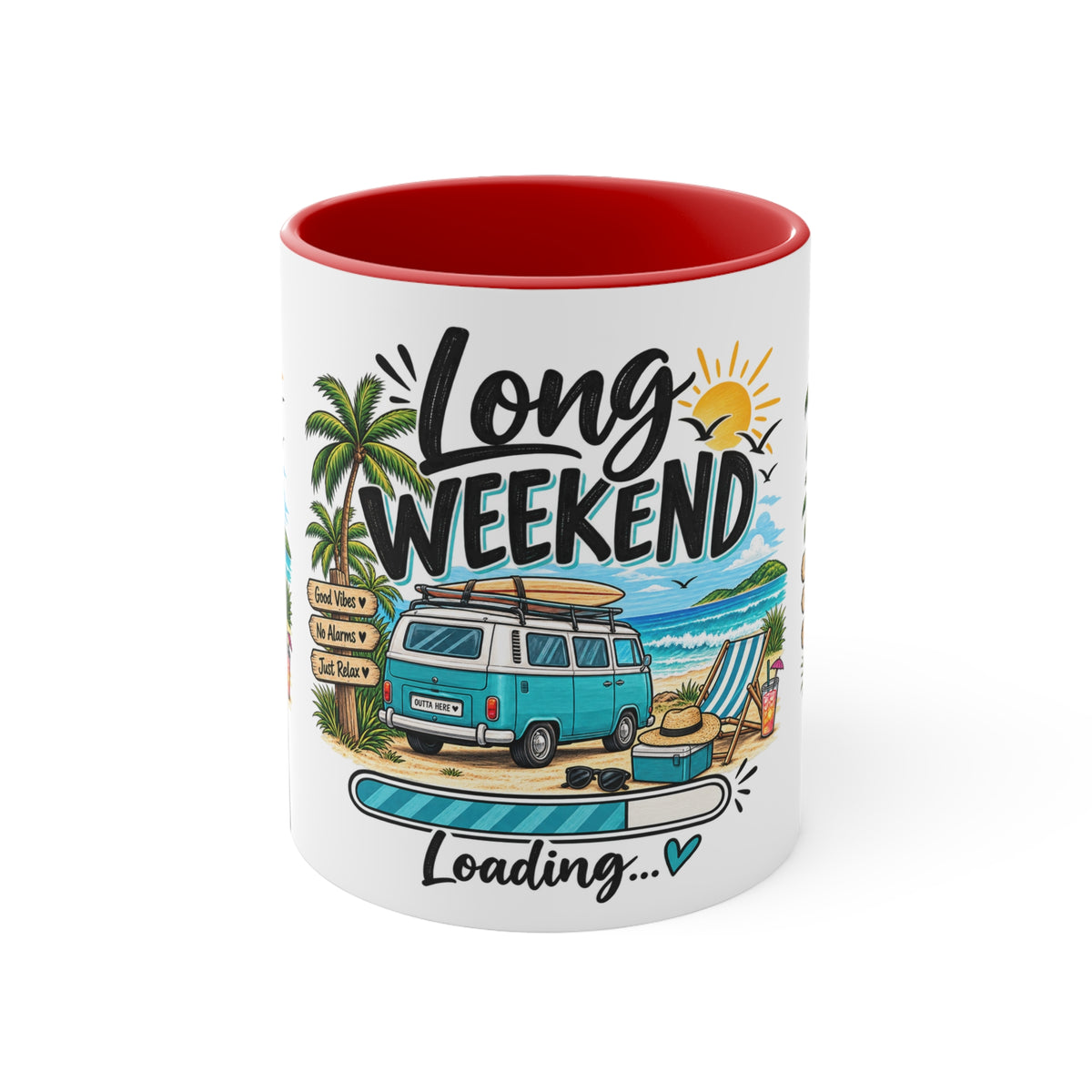 Long Weekend Loading Mug | Beach Lover Gift | Australian Holiday & Weekend Coffee Mug