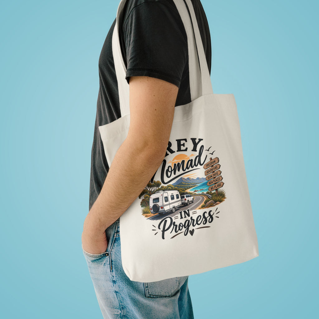 Grey Nomad Tote Bag | Caravan Lover Gift | Australian Road Trip & Retirement Travel Bag