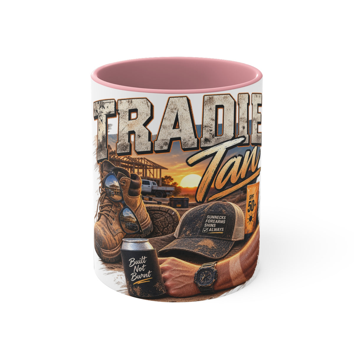 Tradie Tan Mug | Funny Aussie Tradie Gift | Builder & Construction Worker Coffee Mug