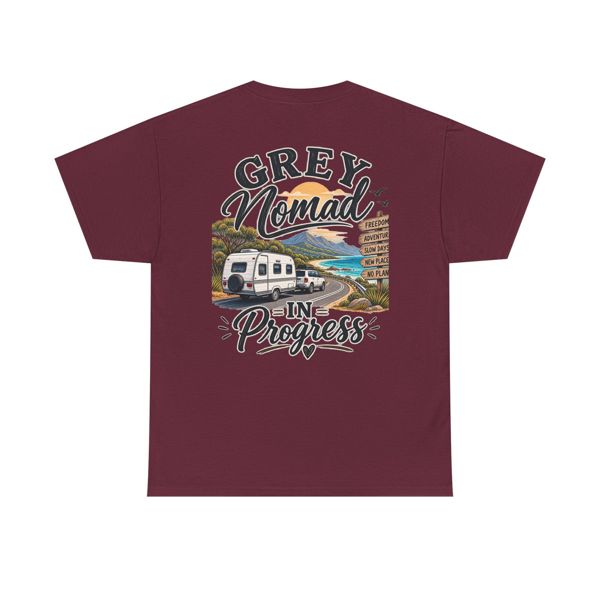 Grey Nomad T-Shirt | Caravan Lover Gift | Australian Road Trip & Retirement Travel Tee