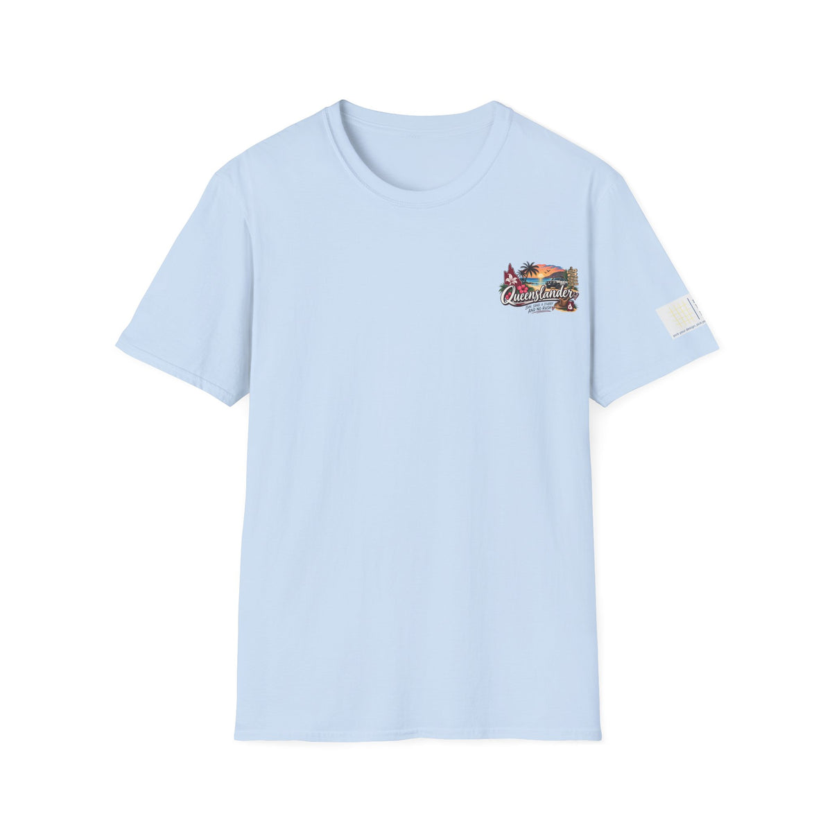 Queenslander Sunset Beach T-Shirt | Retro Tropical Surf van design