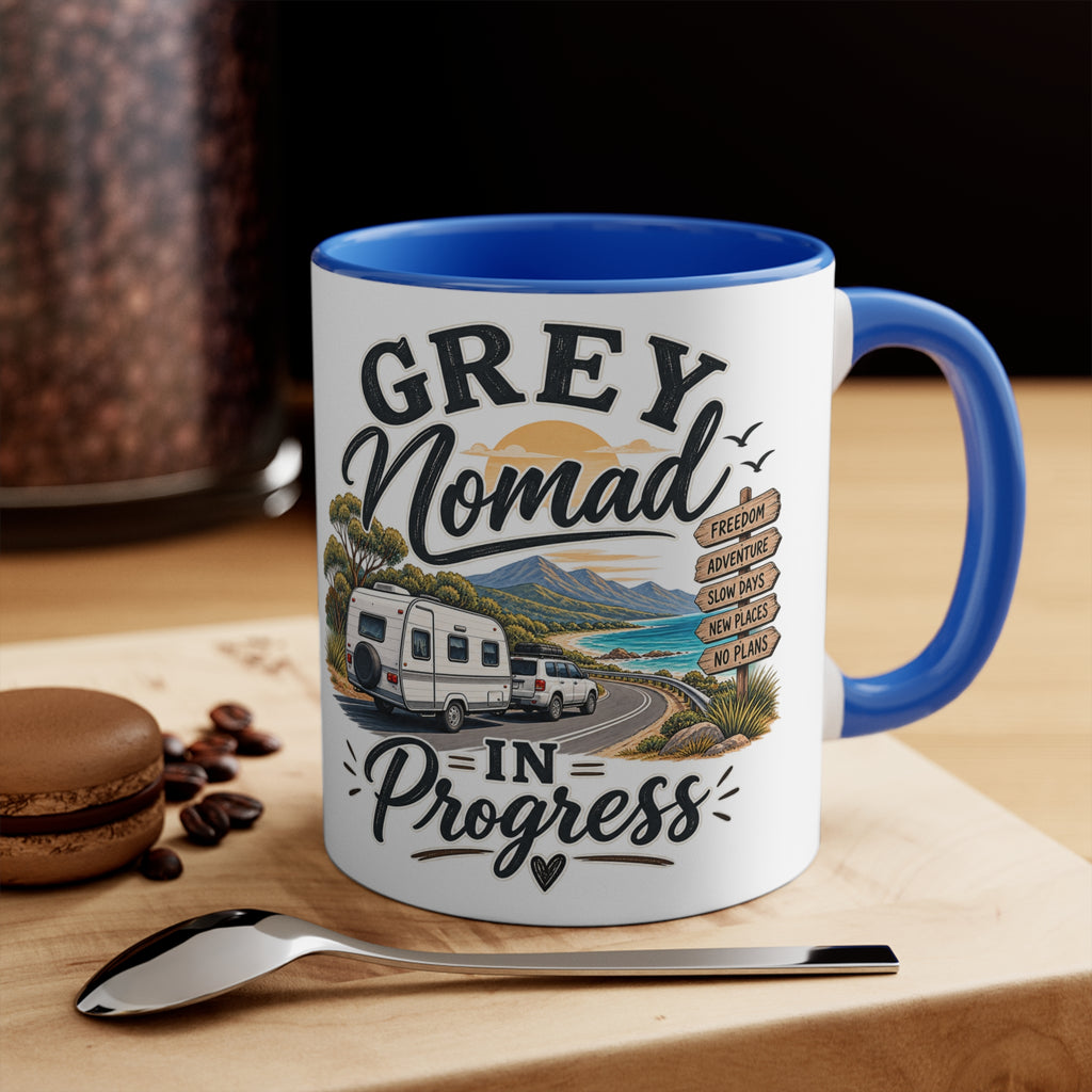Grey Nomad Mug | Caravan Lover Gift | Australian Road Trip & Retirement Travel Mug
