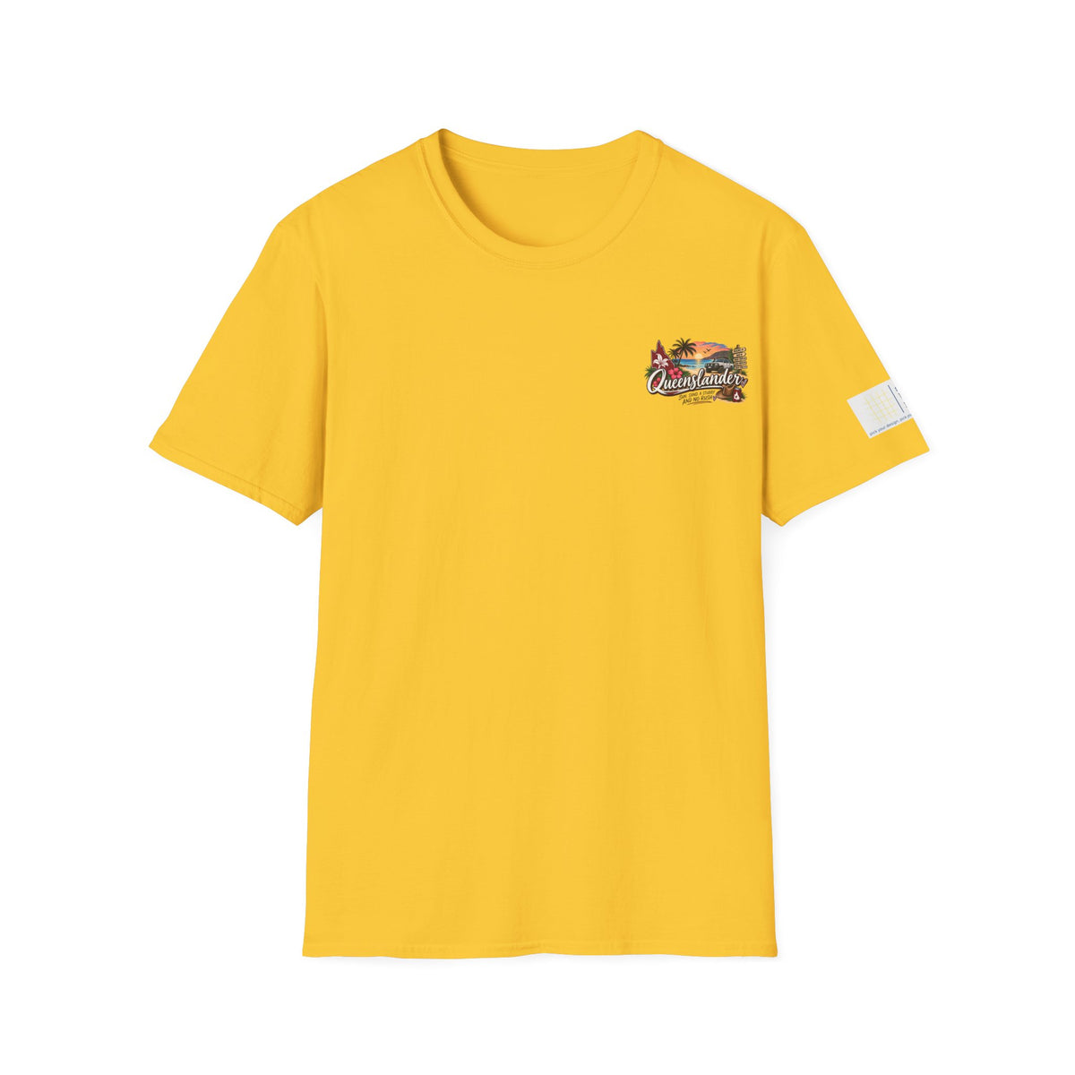 Queenslander Sunset Beach T-Shirt | Retro Tropical Surf van design