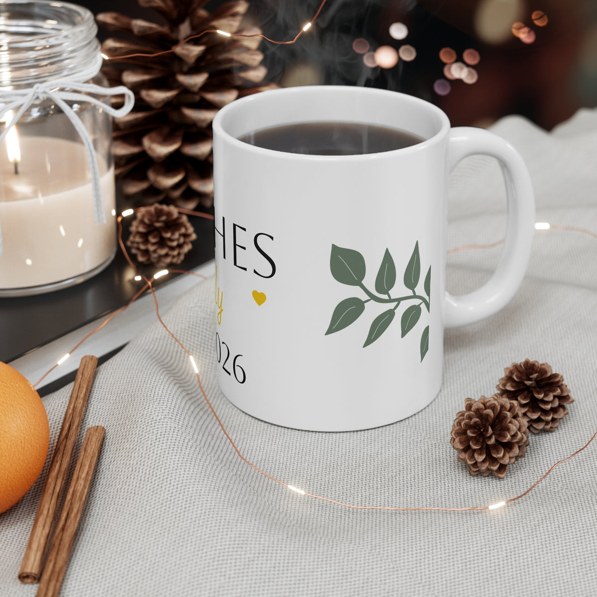 Personalised Wedding Mug | Custom Surname & Wedding Year | Newlywed Gift