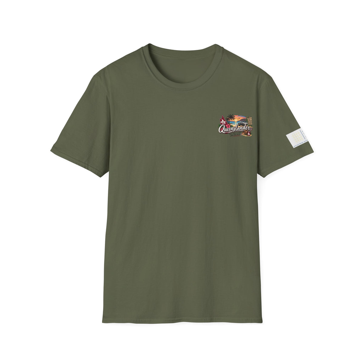 Queenslander Sunset Beach T-Shirt | Retro Tropical Surf van design