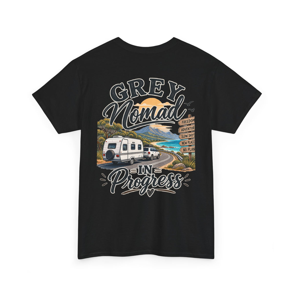 Grey Nomad T-Shirt | Caravan Lover Gift | Australian Road Trip & Retirement Travel Tee
