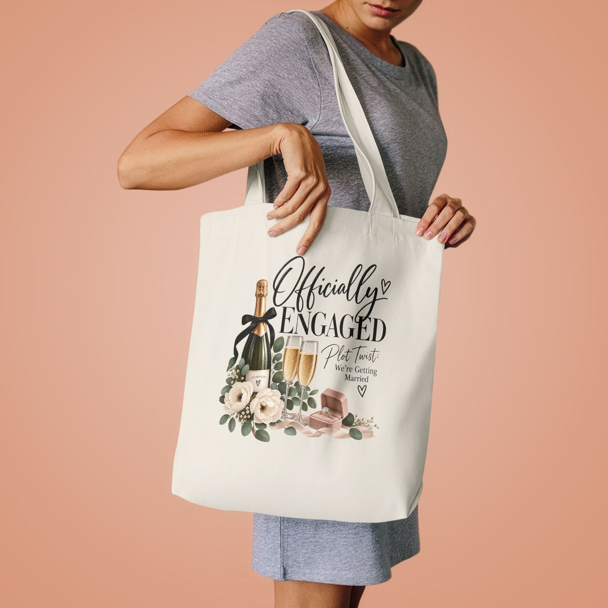 Engagement Tote Bag | Newly Engaged Gift | Officially Engaged Bride to Be Bag
