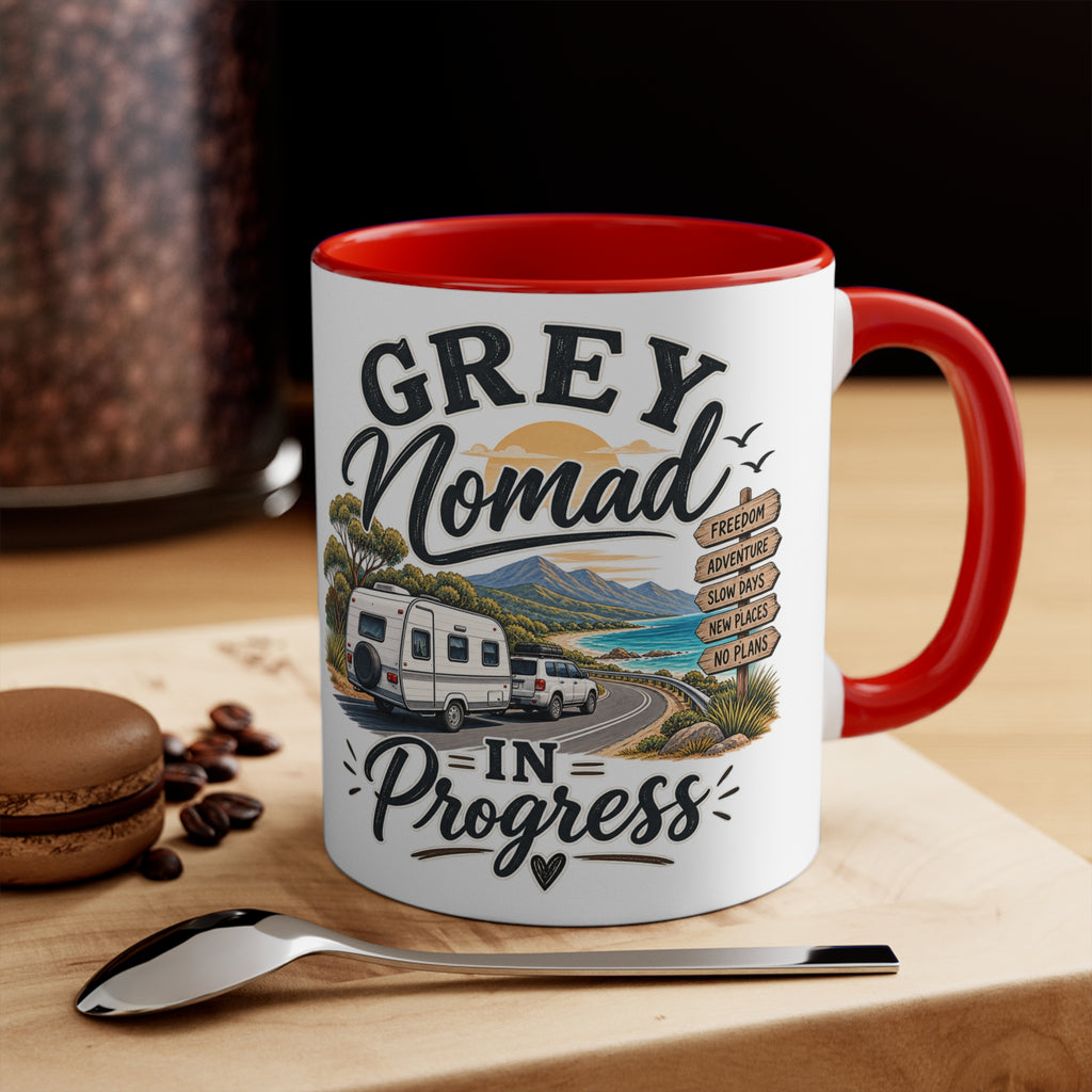 Grey Nomad Mug | Caravan Lover Gift | Australian Road Trip & Retirement Travel Mug