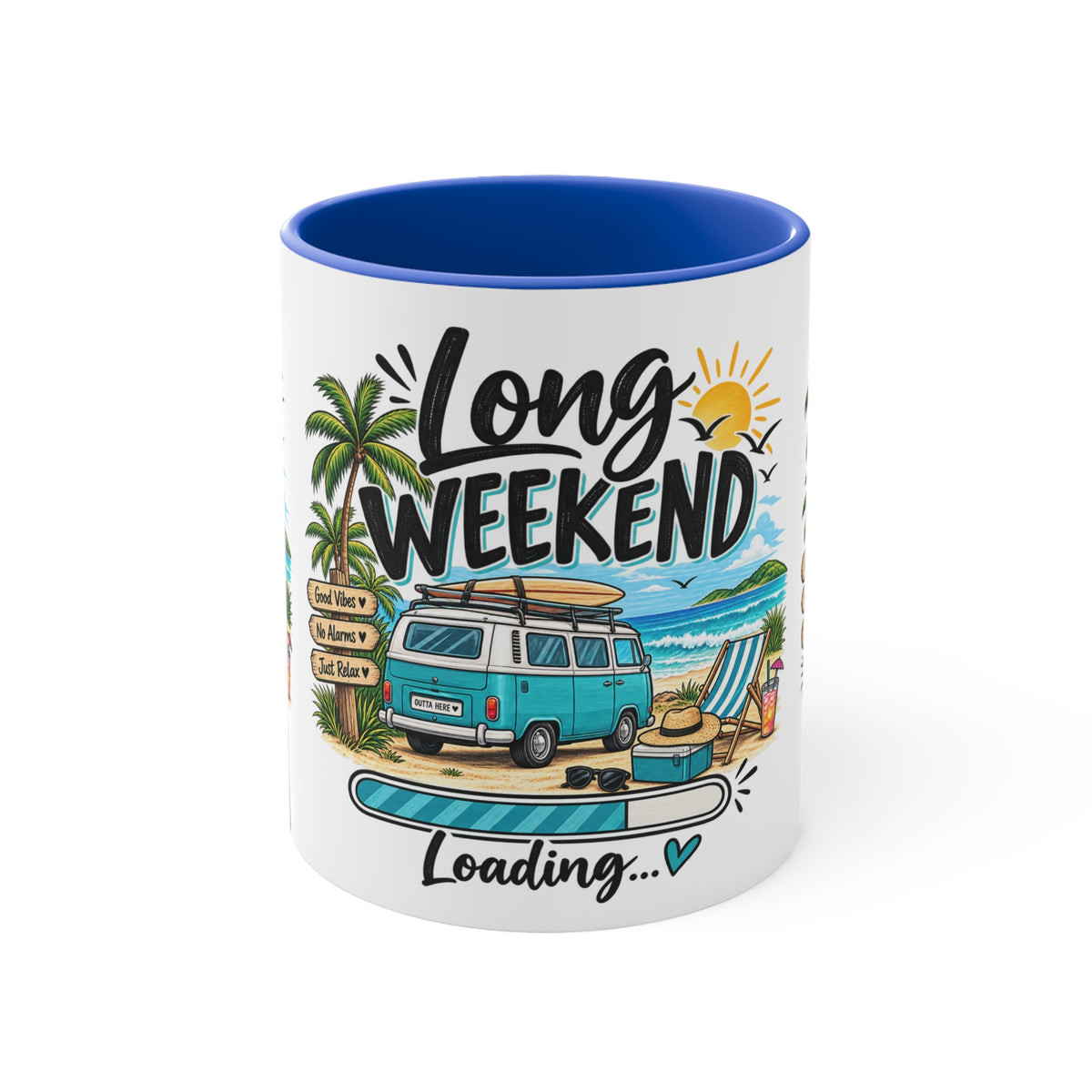 Long Weekend Loading Mug | Beach Lover Gift | Australian Holiday & Weekend Coffee Mug