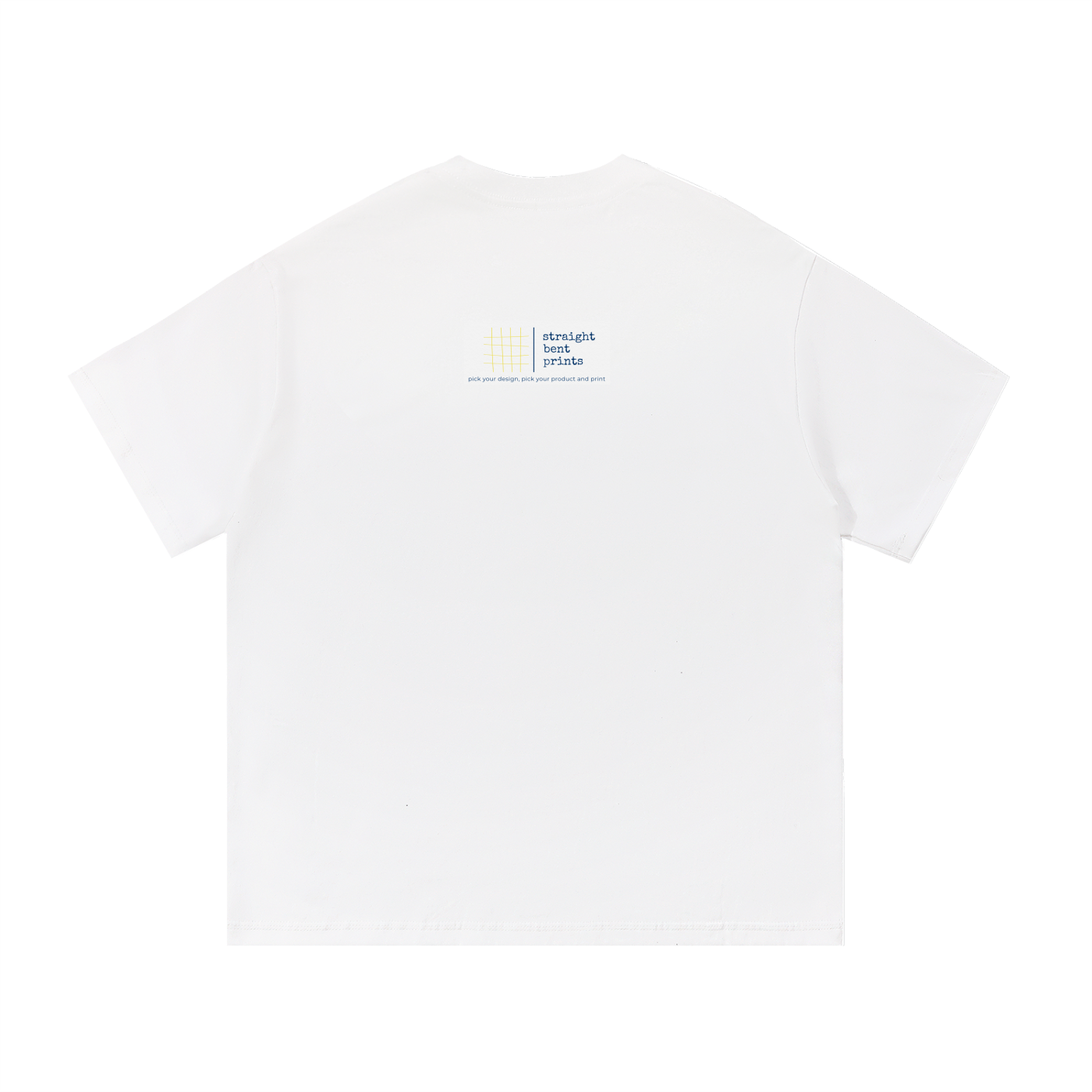 Plain white t-shirt on a light beige background