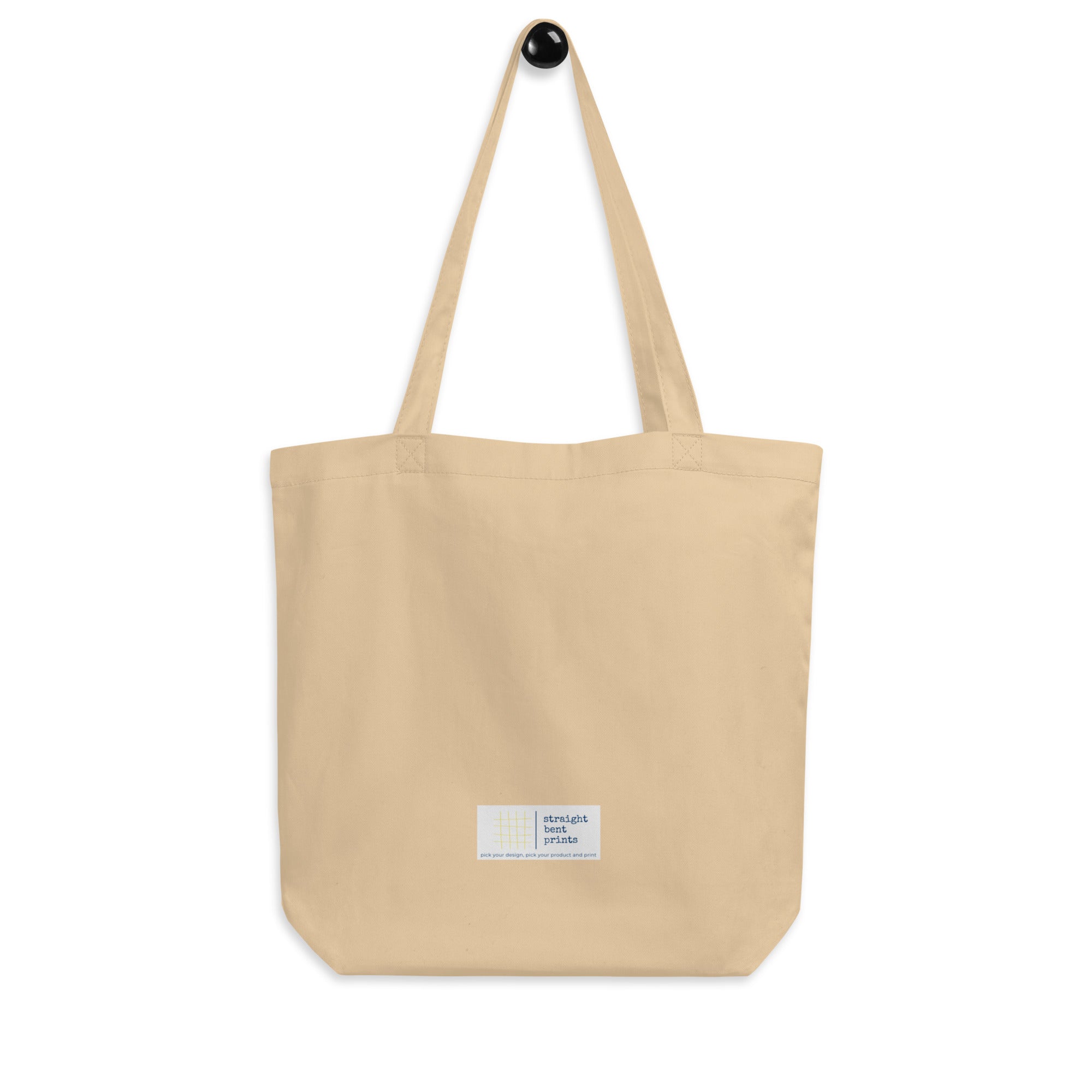 eco tote bag back view with loto