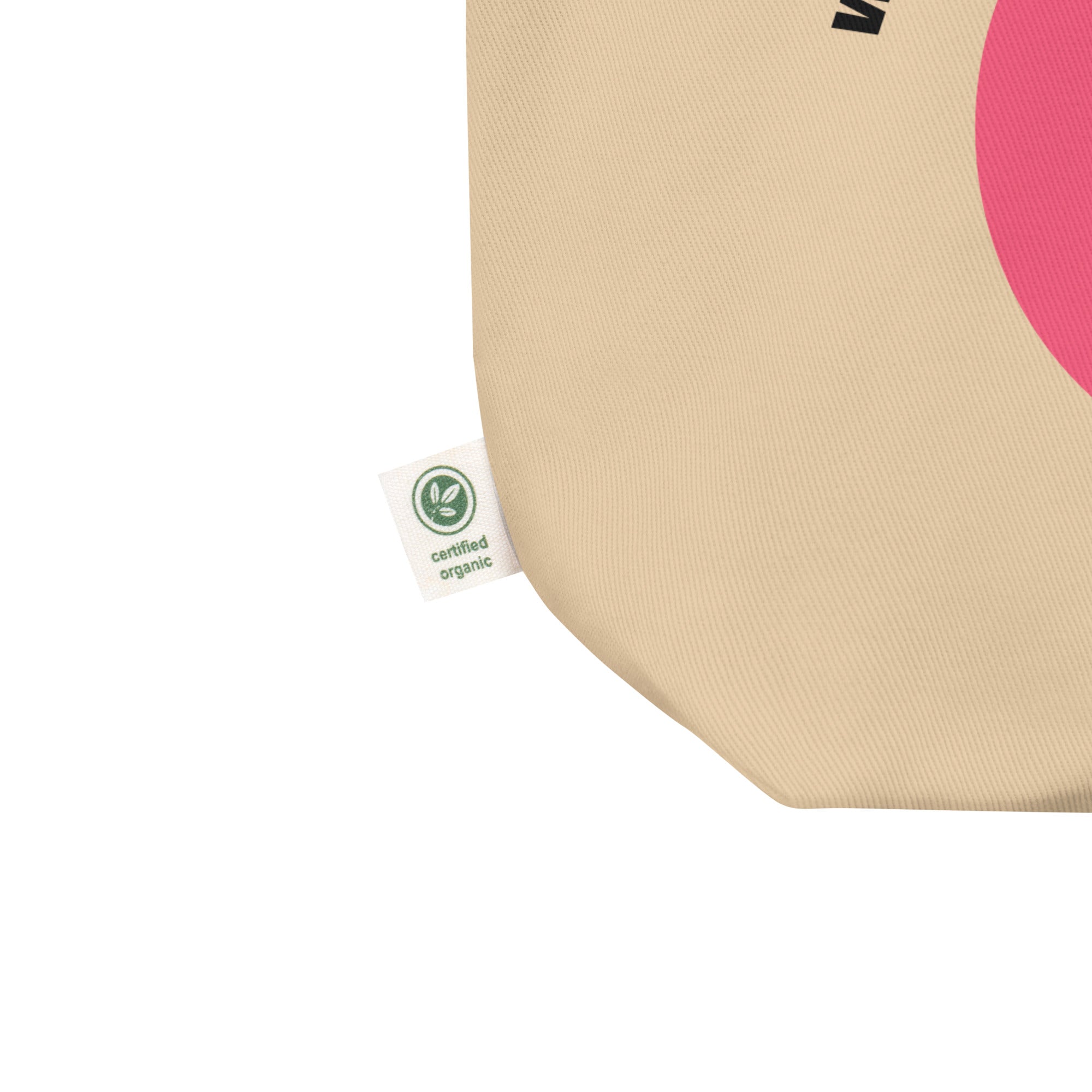 certified organic straight bent prints tote bag