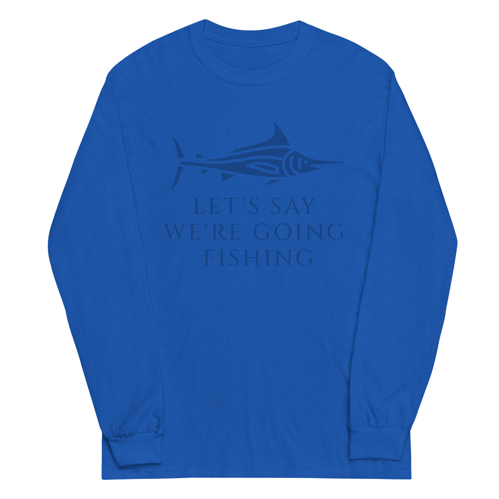 blue shirt with blue printing