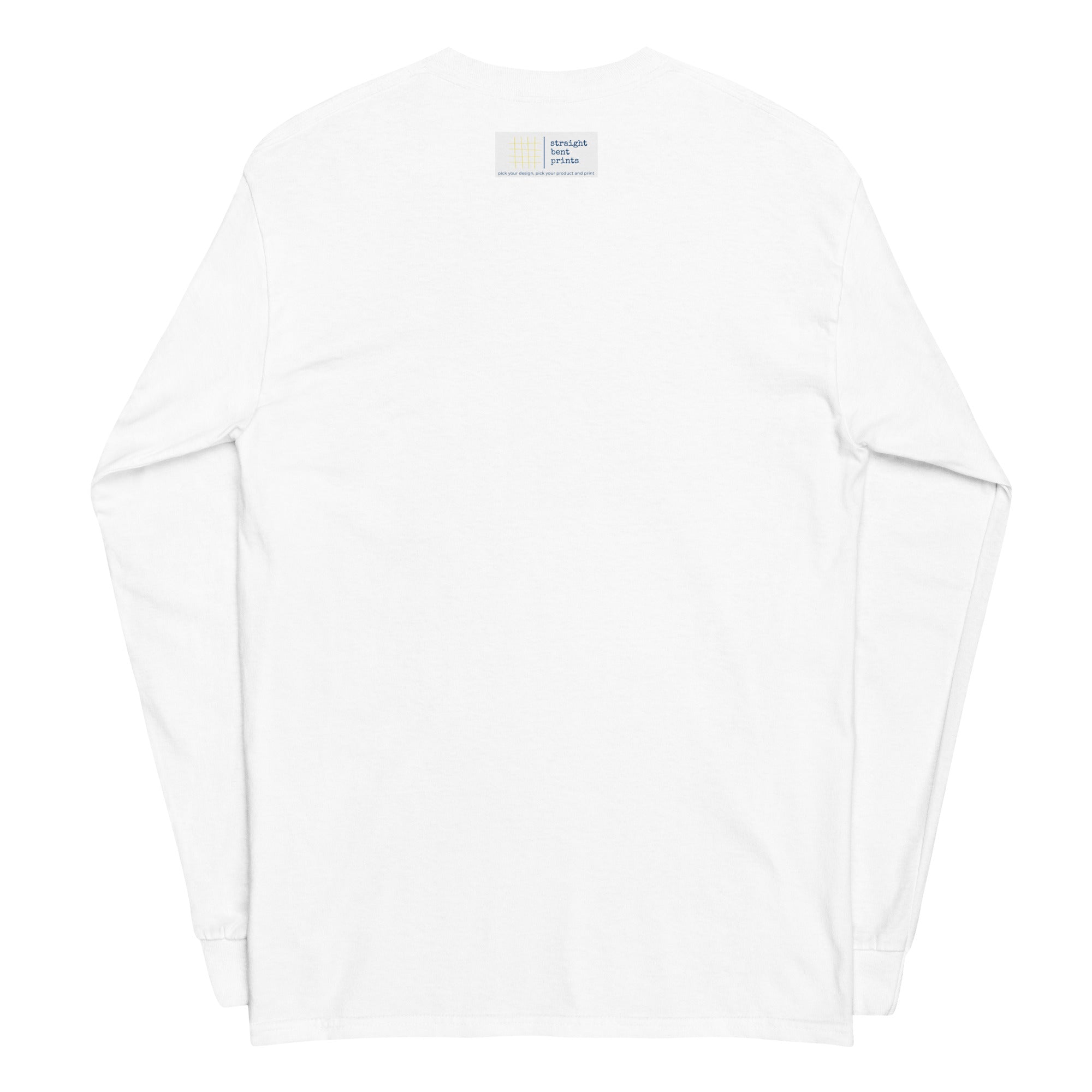 back of white shirt with logo