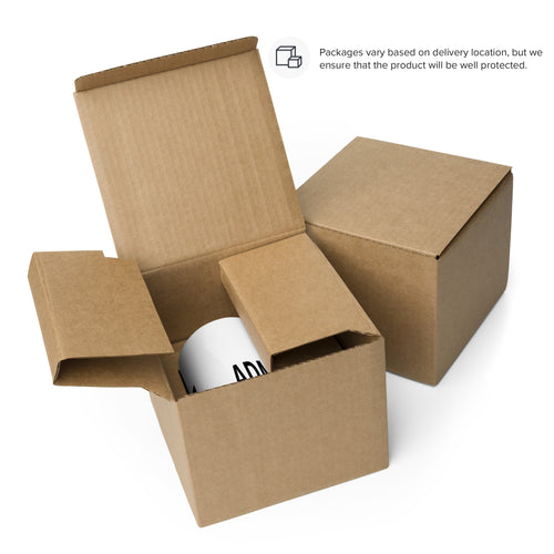 Open cardboard box with a product inside on a white background