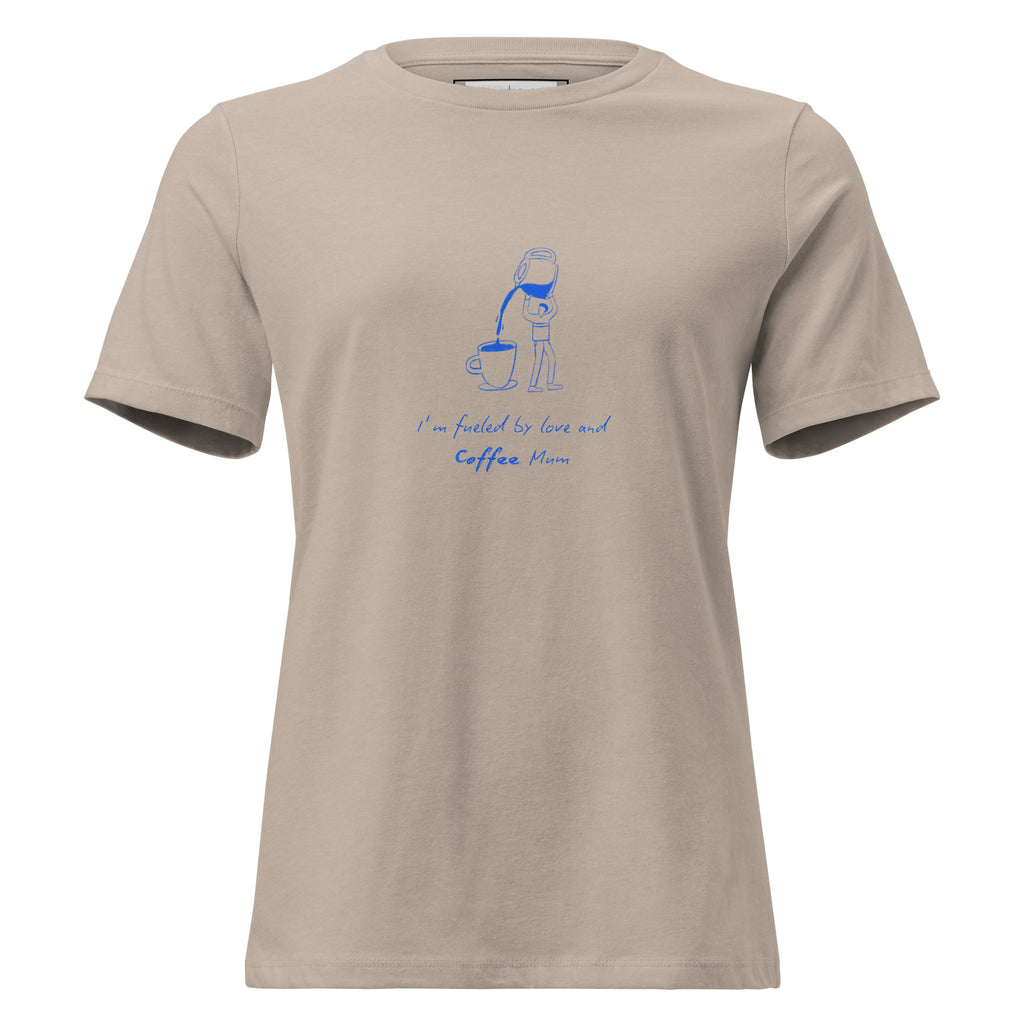 Beige t-shirt with a frog graphic on a white background